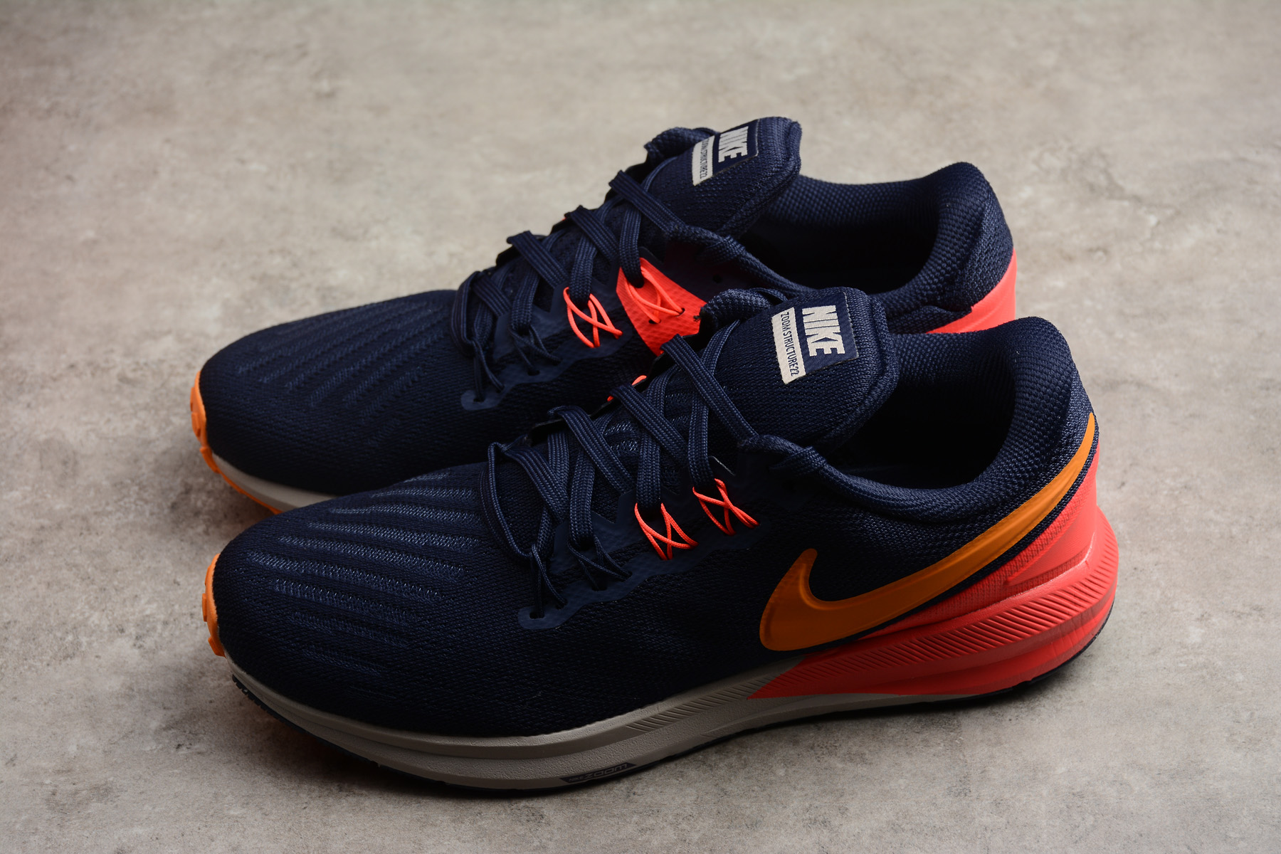 Nike Air Zoom Structure 22 Royal Blue Orange Shoes